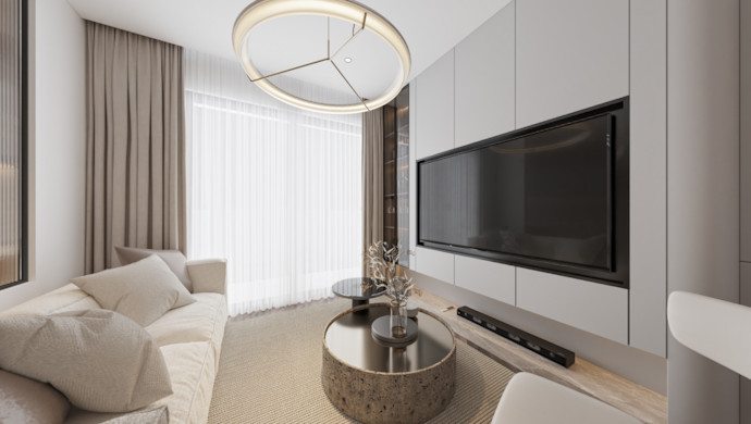 Căn 1PN nội thất cơ bản Kepler Tower - không gian 1