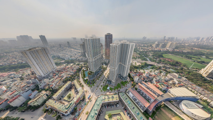 Vị trí Kepler Tower trong khu đô thị Mỗ Lao nhìn từ trên cao